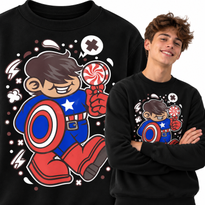 BLUZA ANIMOWANA  SUPERHERO AMERICAN KID